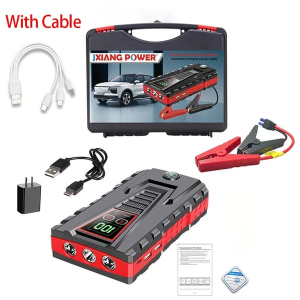 Bil Jump Starter, Peak Strøm 5000A, USB Opladningsmulighed,Simpel