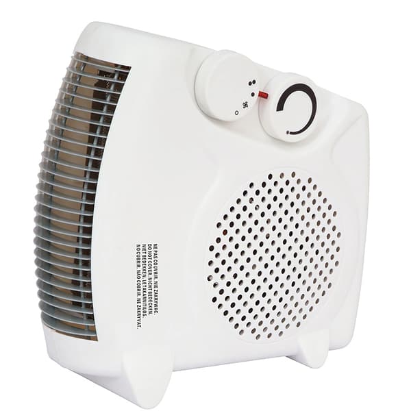 Elektrisk Varmer, Bærbart Design, Justerbar Termostat,EU, Hvid 2000W