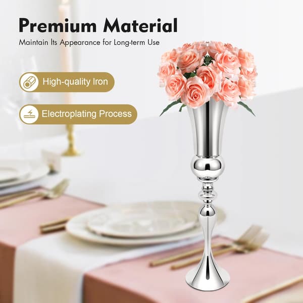 Vas Set, Modern Minimalist, Hållbar Järn Design,Silver