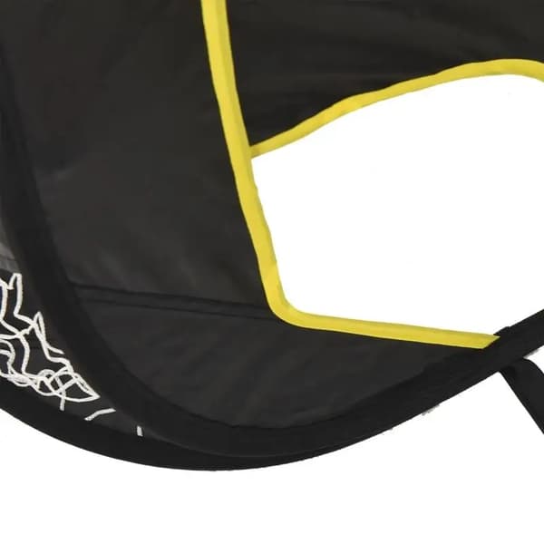 Fodboldmål, Holdbart Polyester, Kompakt Design,Sort