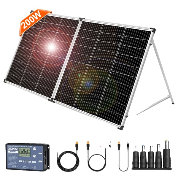 Solpanel, Foldbart Design, Høj Effektivitet,200W med sæt