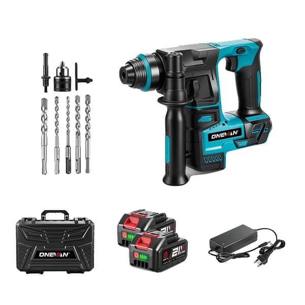 Elektrisk Hammer, 2500W Effekt, Trådløs Design,2 Batteri Sæt