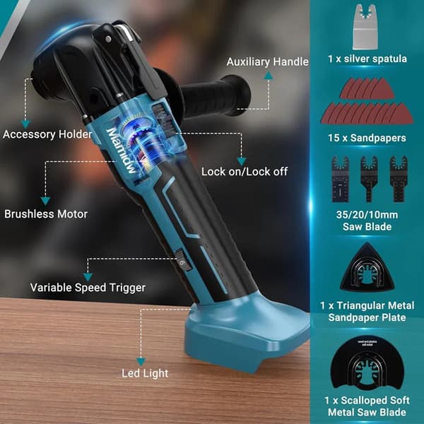 Trimmare, 6-växlar, batteridriven,Ingen batteri