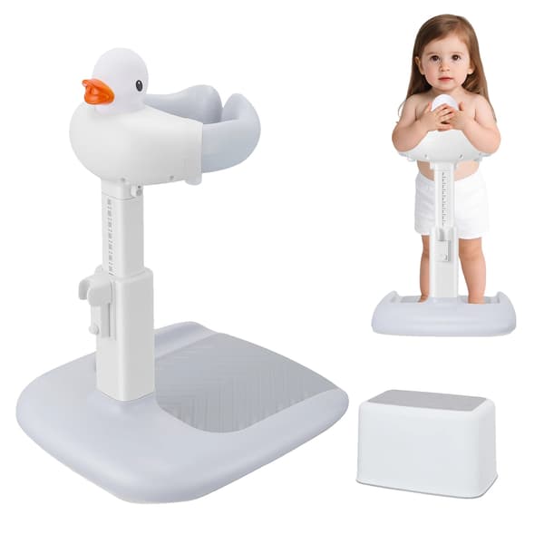 Babyduschställ, Höjdjusterbart 17.71\"-23.62\", Bredd justerbart 9.44\"-12.99\", Passar 8-36 månader, Stabil triangulär design, Verktygsfri montering