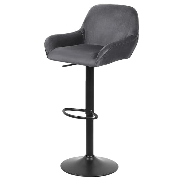 Barstol, Højdejusterbar, Drejelig,MØRKE GRÅ