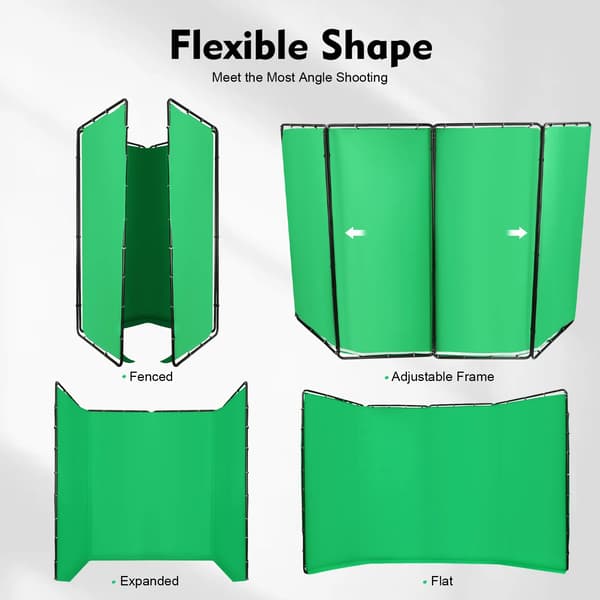 Baggrund, Polyester Materiale, 4m x 2.4m Dimensioner, Gulvstående Montering, Firkantet Form, Justerbar Opsætning