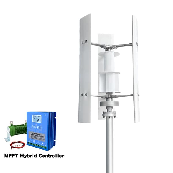Vindmølle, Høj Effektivitet, Alsidig Anvendelse,48V-a, 3000W-e, LCD Hybrid Control-b