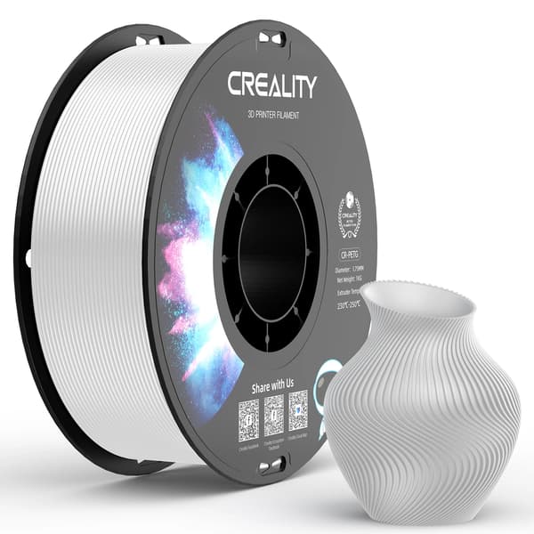 3D-utskrift Filament, PETG-material, luktfri och hållbar,vit
