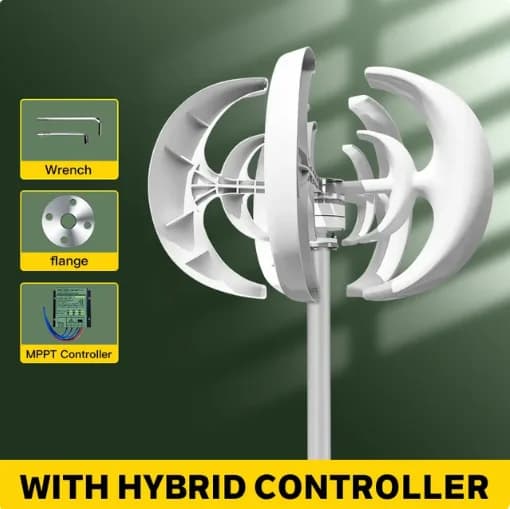 Vindmølle, Nem Installation, Høj Energieffektivitet,5000W-c, Med gratis controller-a, 24V-b