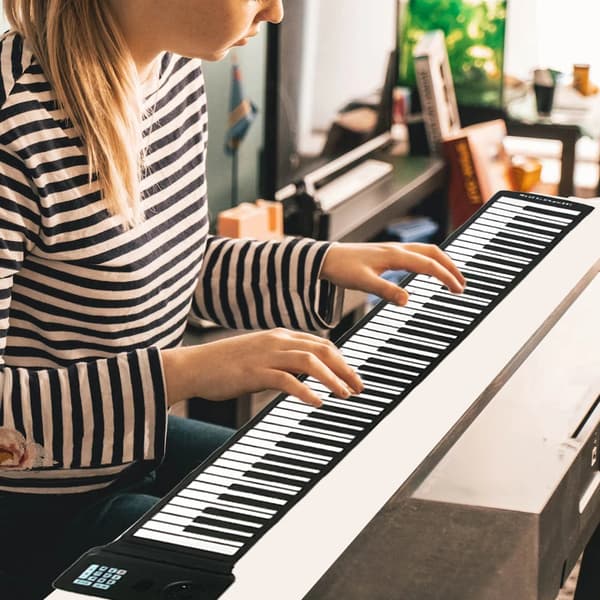 Rullpiano, 88 tangenter, bärbar design,88 tangenter