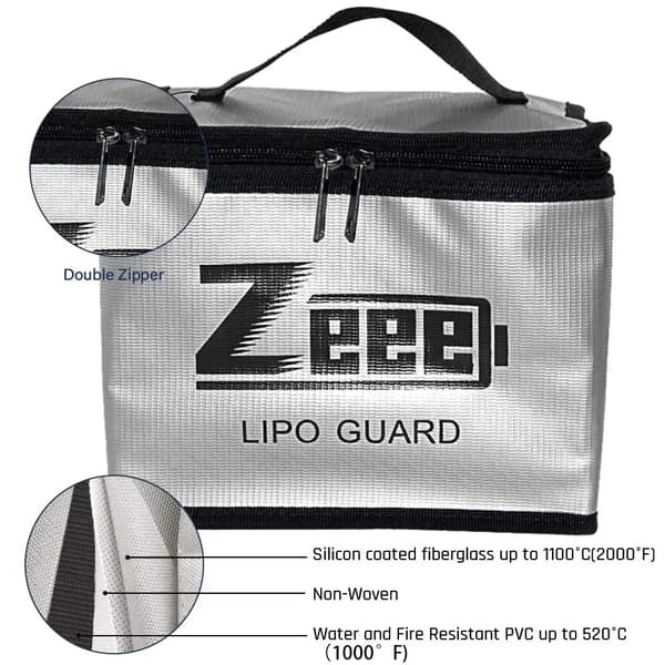 Batteriskyddsbag, Brandsäker Design, Bärbar Förvaring,Som visas