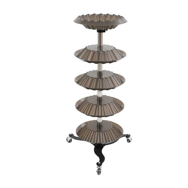 Display Rack, 5-lags design, robust konstruktion,Lys Grå