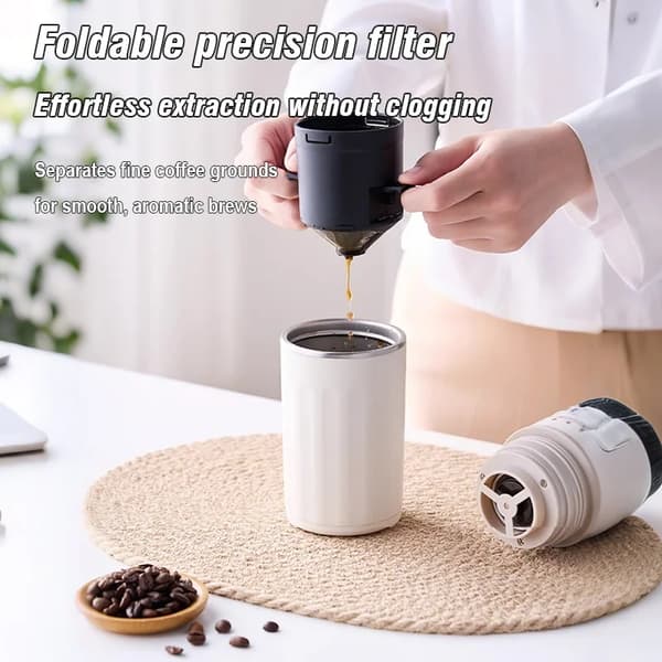 Elektrisk Kaffemaskine, Bærbart Design, Høj Effektivitet,HVID