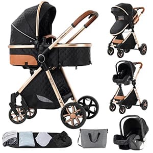 Barnbärare, 3-i-1 Design, Snabb Fällfunktion,YV9-BLACKGOLD