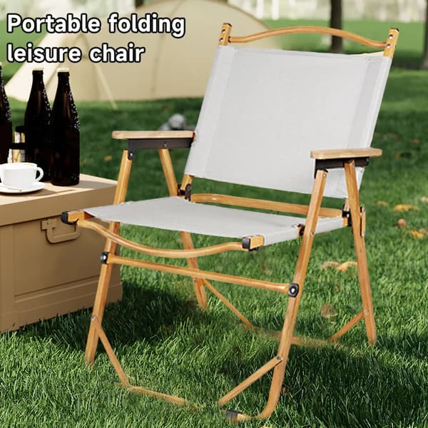 Campingstol, Lättviktsdesign, Hög Viktkapacitet,Kaki