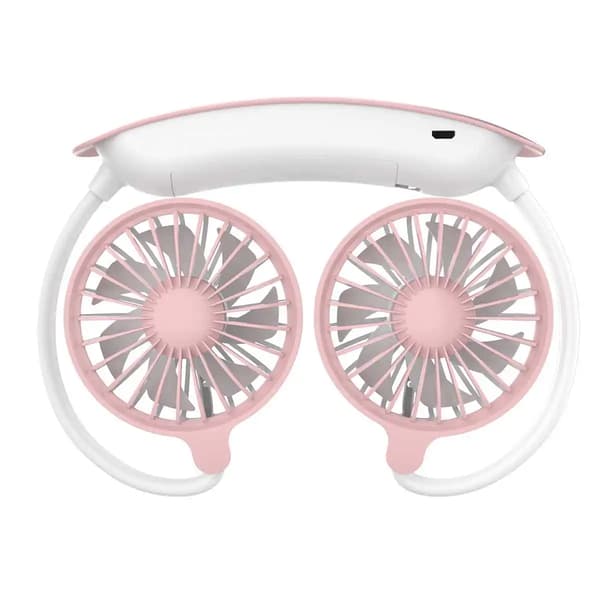 Nakke Køleblæser, USB Genopladelig, Bærbart Design,Pink