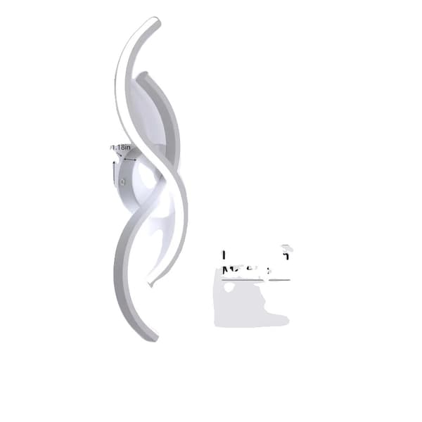 Væglampe, LED Lys, Moderne Design,Hvid 6500K, M