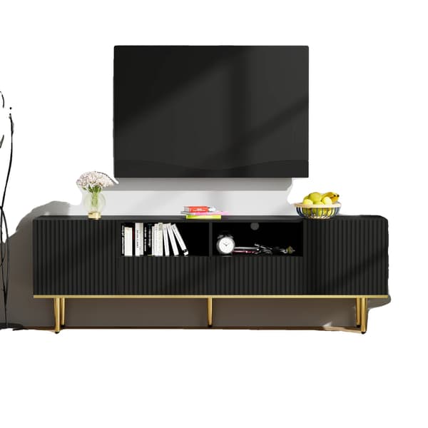 TV-bord, Elegant Design, God Opbevaring,Sort
