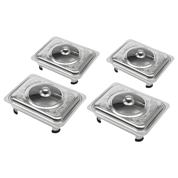 Buffébricka, Rostfritt Stål, Elegant Design,4 Pcs
