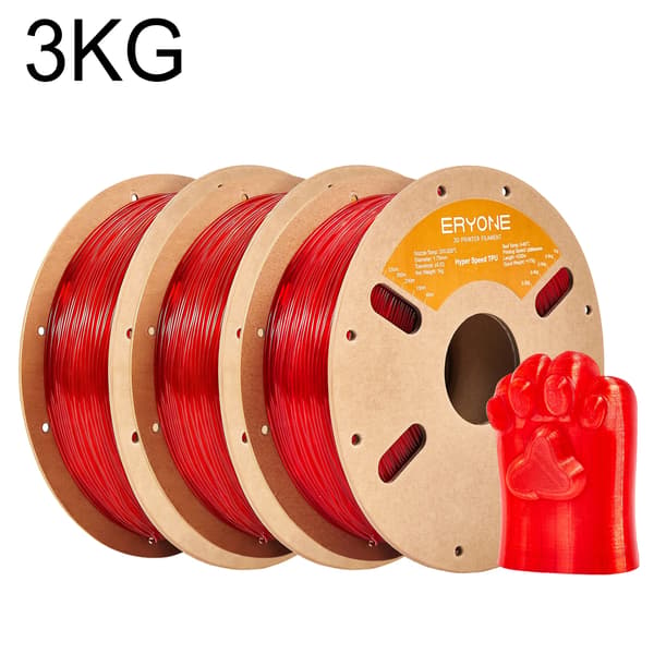 3D-printer filament, TPU-material, fleksibel og holdbar,HS-TPU KlarRød