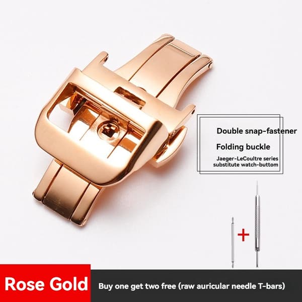 Urspænde, Rustfrit Stål, Sommerfugle Udløserlås,16mm-a, Rosen guld-b