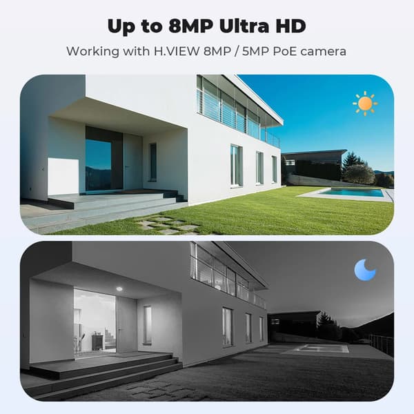 Övervakningssystem, 8MP videoupplösning, Smart AI-detektion