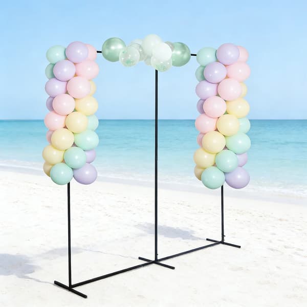 Bröllopsbåge, Fyrkantig Design, Lätt Installation,M, svart