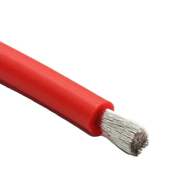 Siliconekabel, Fleksibel Isolering, Højspændingsvurderet,5 meter-e, 14AWG-e, Rød
