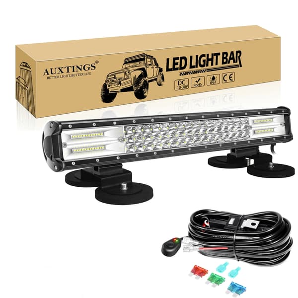 LED Lysbar, Kombineret Stråle, Vandtæt Design,7D 17in Wire Bracket