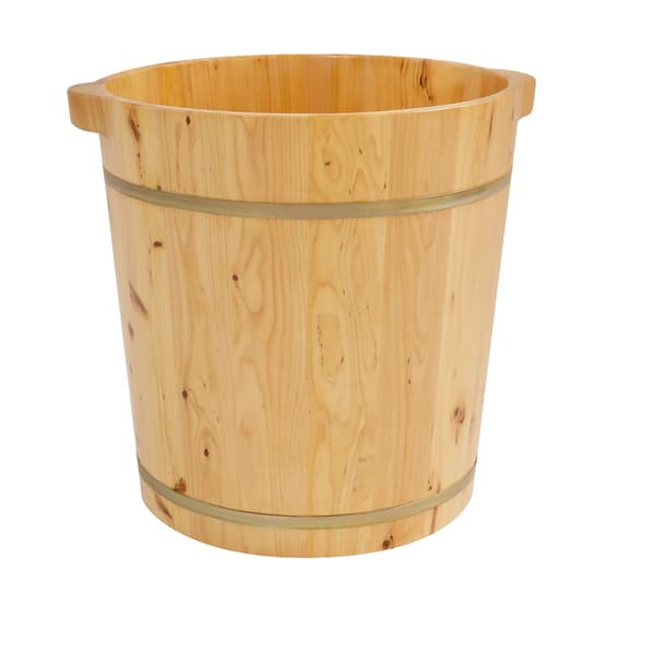 Fodbadspande, Holdbart cypresstræ, Lækagesikker design,Højde 40cm