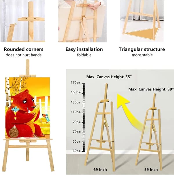 Studie Staffeli, Bærbar Design, Højdejusterbar,Burlywood