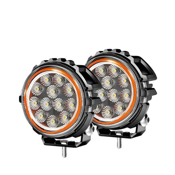 Arbejdslampe, Flomlys/Spotlys, Høj Lysudbytte,2PC 5tommer Rund