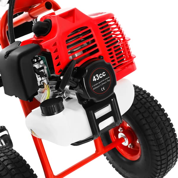 Gräsmatta Sopare, 43cc Motor, 1.7HK Effekt, 60cm Arbetsbredd, Rullborsttyp, Max Belastning 136kg