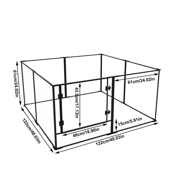 Hundbur, Hållbara Material, Säker Design,M (122x122x61cm)