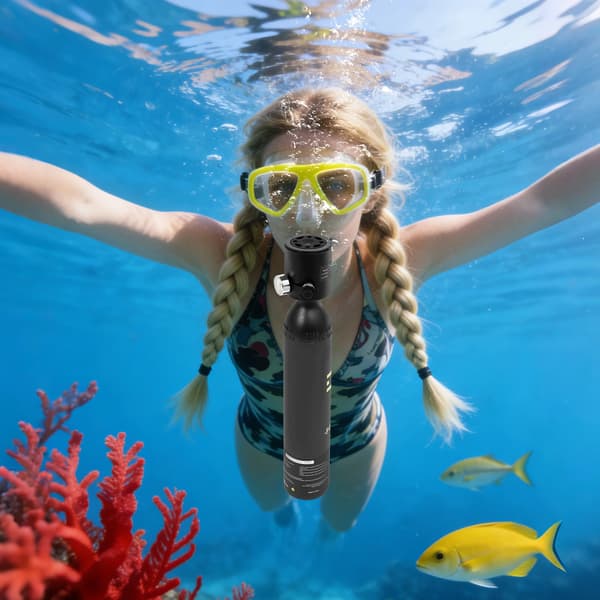 Mini Scuba Tank, Hållbart Material, Bärbar Design,svart