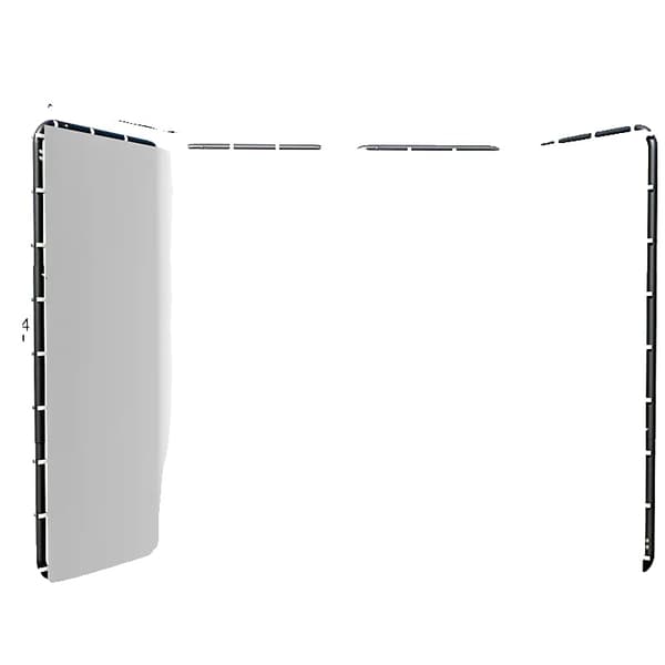 Baggrundsstativ, Justerbar Højde, Bærbart Design,240x400cm Hvid