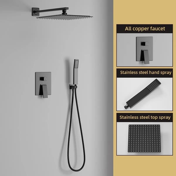 Duschsystem, dold installation, dubbel funktionell design,Dubbelfunktion Duschhuvud