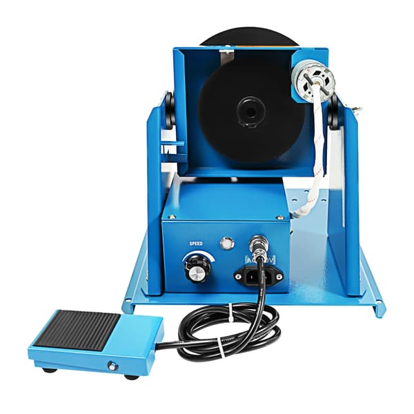 Rotary Welding Table, 10W Motor med hastighetskontroll, 0-90° vinkeljustering,EU-kontakt - Blå