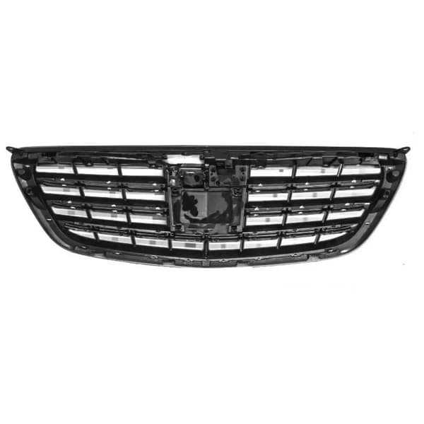 Frontbumpergrill, Holdbart Plastik, Nem Installation,sort