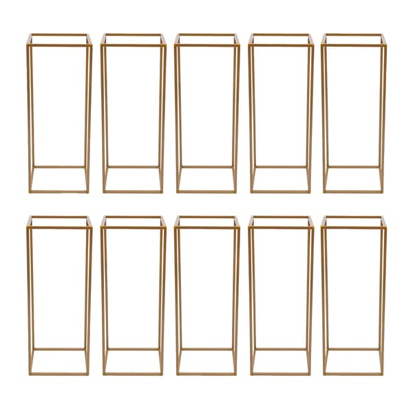 Blomsterstande, Elegant Design, 10-delt Sæt,Gylden