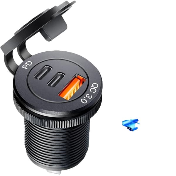 Laderstik, Vandtæt Design, Dobbelt USB-porte,2