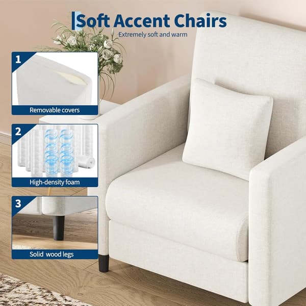 Accent Stol, Moderne Design, Komfortabel Siddeplads,Beige