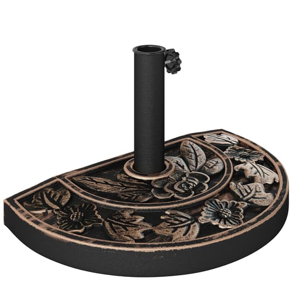 Paraplyfot, 9 kg vikt, halvcirkelformad design, Oliv