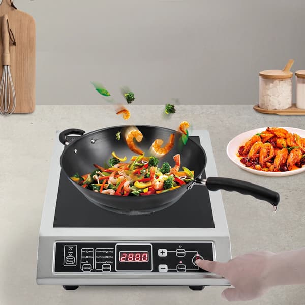 Induktionshäll, 8 Temperaturinställningar, Bärbar Design,svart