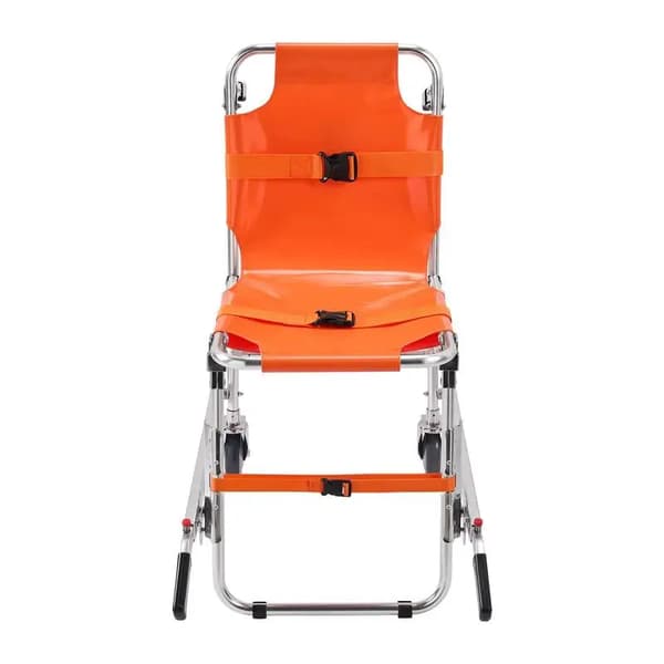 Trappeklatrende stol, 159 kg belastningsevne, foldbart nøddesign,Rød