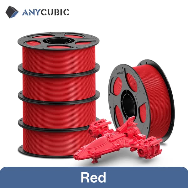 3D Printfilament, PETG Material, Stødresistent,5kg rød