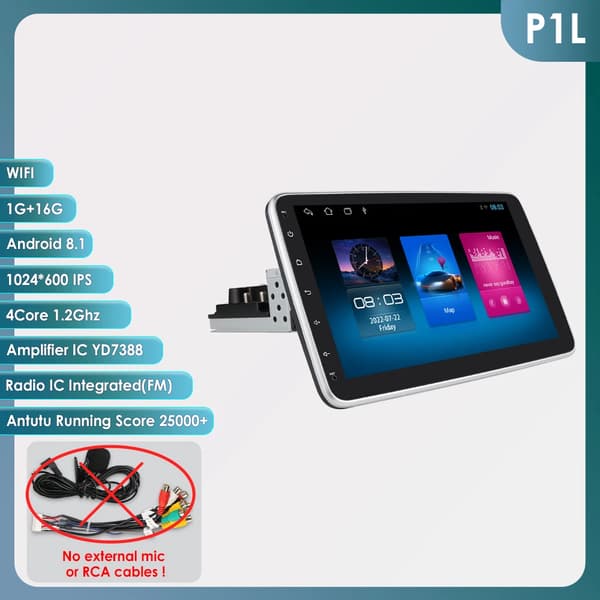 Bilstereo, Touchskærm, Navigationssystem,P1L (4core 1G 16G)