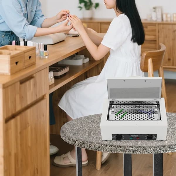 Negleværktøj Sterilisator, Timerfunktion, Justerbar Temperatur,HVID