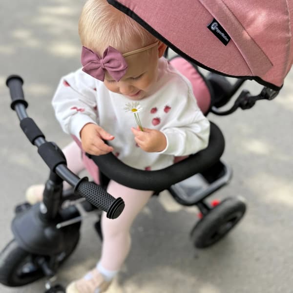 Trehjulig cykel, 4-i-1 mångsidighet, säkerhetsfunktioner,Rosa