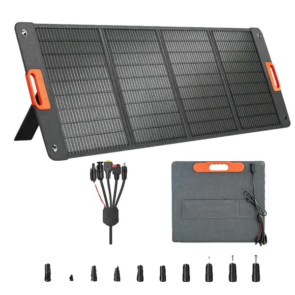 Solpanel, Vandtæt, Foldbart Design,200W, 200W-5-i-1 Kabel
